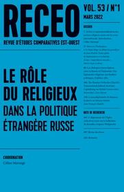 Couverture de l'ouvrage Le rôle du religieux dans la politique étrangère